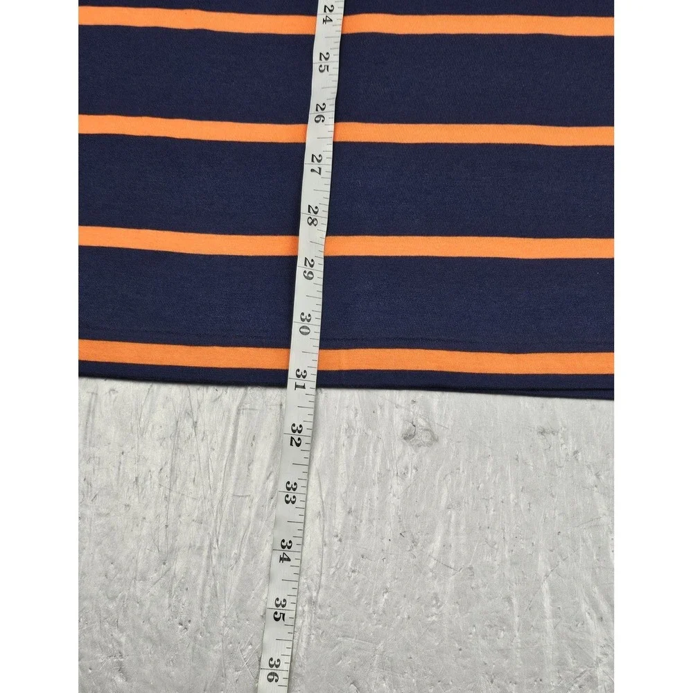 Polo Ralph Lauren T-Shirt Mens XXL Classic Fit Striped Blue Orange Short Sleeve‎